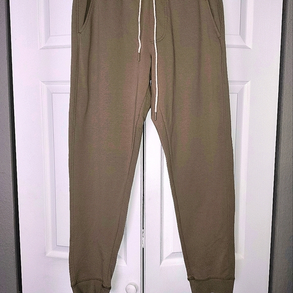 brand new Cotton blend French terry joggers without tags exposed long drawstring - Picture 15 of 15